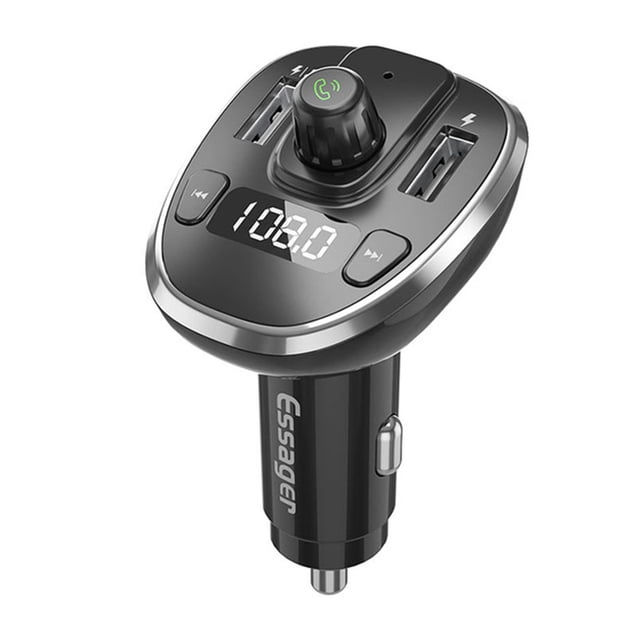 Puertos USB duales Reproductor de MP3 Transmisor de audio Coche Bluetooth 5.0 Reproductor multimedia inalámbrico Cargador de teléfono, Plata tholdsy EL5252-02B