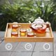 thumbnail image 5 of Bamboo Serving Tray, Rectangular Display Wood Afternoon Tea Tray With Handles For Kitchen Party Dinner Snack, 5 of 5