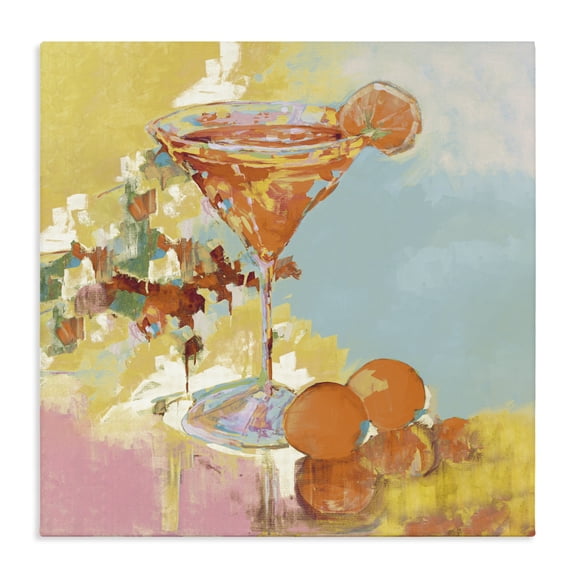 Stupell Industries Modern Summer Citrus Martini Canvas Art, 17 x 17, by Jane Slivka