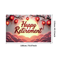 thumbnail image 3 of Teal Backdrop Banner with Orange Balloons and Golden Scrolls Happy Retirement Decoration Party Supplies Photography Props Retirement Event Decor Background, 3 of 8