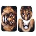 thumbnail image 2 of African Lion Bathroom Shower Curtain Liner Set OR Rugs Toilet Lid Cover Shower Curtain Sets, 2 of 8