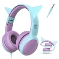 thumbnail image 1 of Kids Wired over Ear Headphones Headset, Foldable Stereo 3.5MM Wire Cord Earphones with Mic, 1 of 7