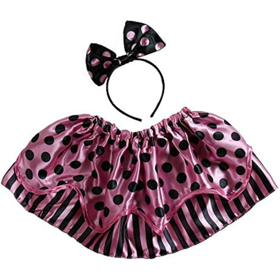 2 Pcs Stripe & Dot Tutu and Headband Set