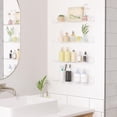 thumbnail image 4 of 2 Pack Acrylic Shelves for Wall Storage,15"Bathroom Storage Shelves Display,Wall Mounted Bookshelves for Children's Bookshelf Room Wall Decoration Bedroom Kitchen Living Room,Clear, 4 of 7