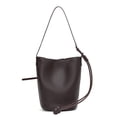 thumbnail image 5 of Genuine Leather Bucket Bag, Women's Grainy Drawstring Shoulder Crossbody Handbag Purse, 5 of 9
