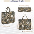 thumbnail image 6 of FORMRS Womens Corduroy Tote Bag Crossbody Shoulder Purse Handbag with Detachable Strap, Floral Wilderness Pattern, 6 of 7
