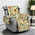 thumbnail image 4 of SCRAWLGOD Sunflower Print Recliner Chair Cover Anti Scratch Recliner Cover with Pocket Anti Slip Washable Reclining Chair Slipcover for Pets, 4 of 7