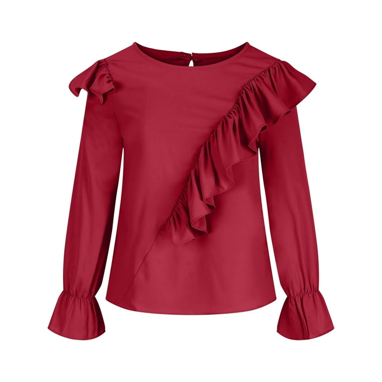 Fashion Printed Long Sleeve Ruffled Sweatshirt Fashion Printed Long Sleeve Ruffled Sweatshirt