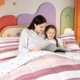 thumbnail image 4 of Erosebridal Linear Geometric Print Twin Comforter Sets,Watercolor Lines Bedding Set,Reversible,2-Piece,1 Comforter and 1 Pillowcase, 4 of 7