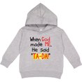 thumbnail image 2 of Inktastic When God Made Me He Said Ta-da Toddler Hoodie, 2 of 4