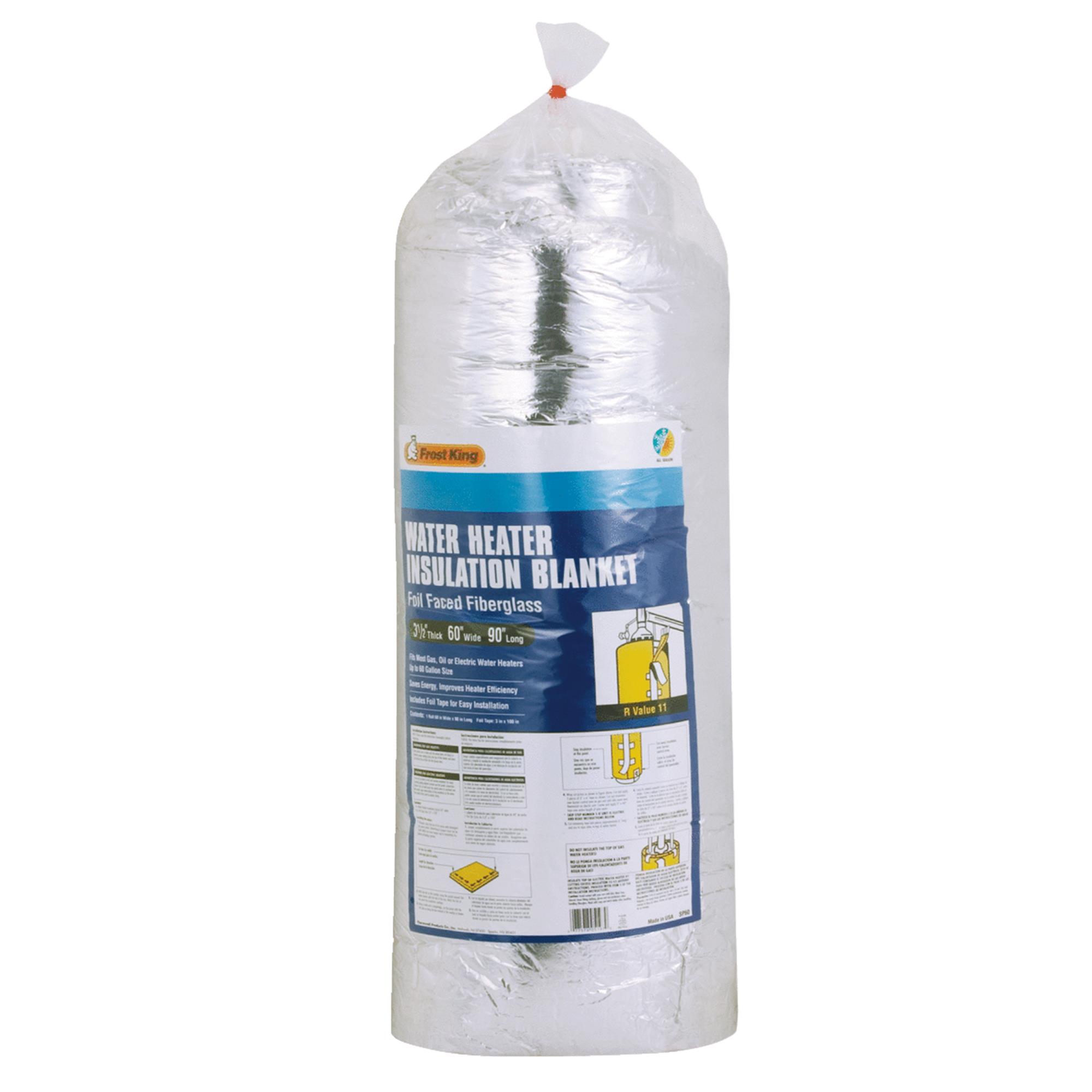 Frost King SP60 All Season Water Heater Insulation Blanket, 3” Thick x 60” x 90”, R10 Walmart