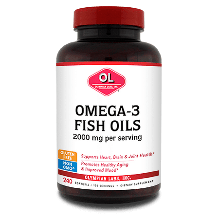 Olympian Labs Omega-3 Fish Oils Softgels, 2000 Mg, 240