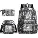 thumbnail image 1 of 3pcs Football Cristiano Ronaldo Backpack 3d Printe Teens Shoulder Bags, 1 of 5