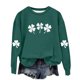 thumbnail image 3 of Vestido de Manga Larga una Línea para las Mujeres Imprimir el Día de San Patricio Sudadera con Capucha Forrada de Lana para la Calidez de los Niños Casual Suelto Cuello Redondo de Manga Larga, 3 of 5