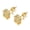 Gold-A, variant on Terandius diamond-encrusted cubic zirconia spiral stud earrings, 18K gold plated, unisex, hypoallergenic, micro-set hip-hop style.