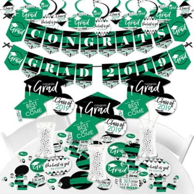 Green Grad - Best is Yet to Come - 2019 Green Graduation Party Supplies - Banner Decoration Kit - Fundle