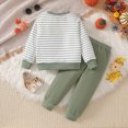 thumbnail image 5 of YIWULA Toddler Baby Boy Halloween Outfit Pumpkin Excavator Print Long Sleeve Sweatshirts Joggers Pants Fall Clothes Set(2-3 Years,Green), 5 of 6