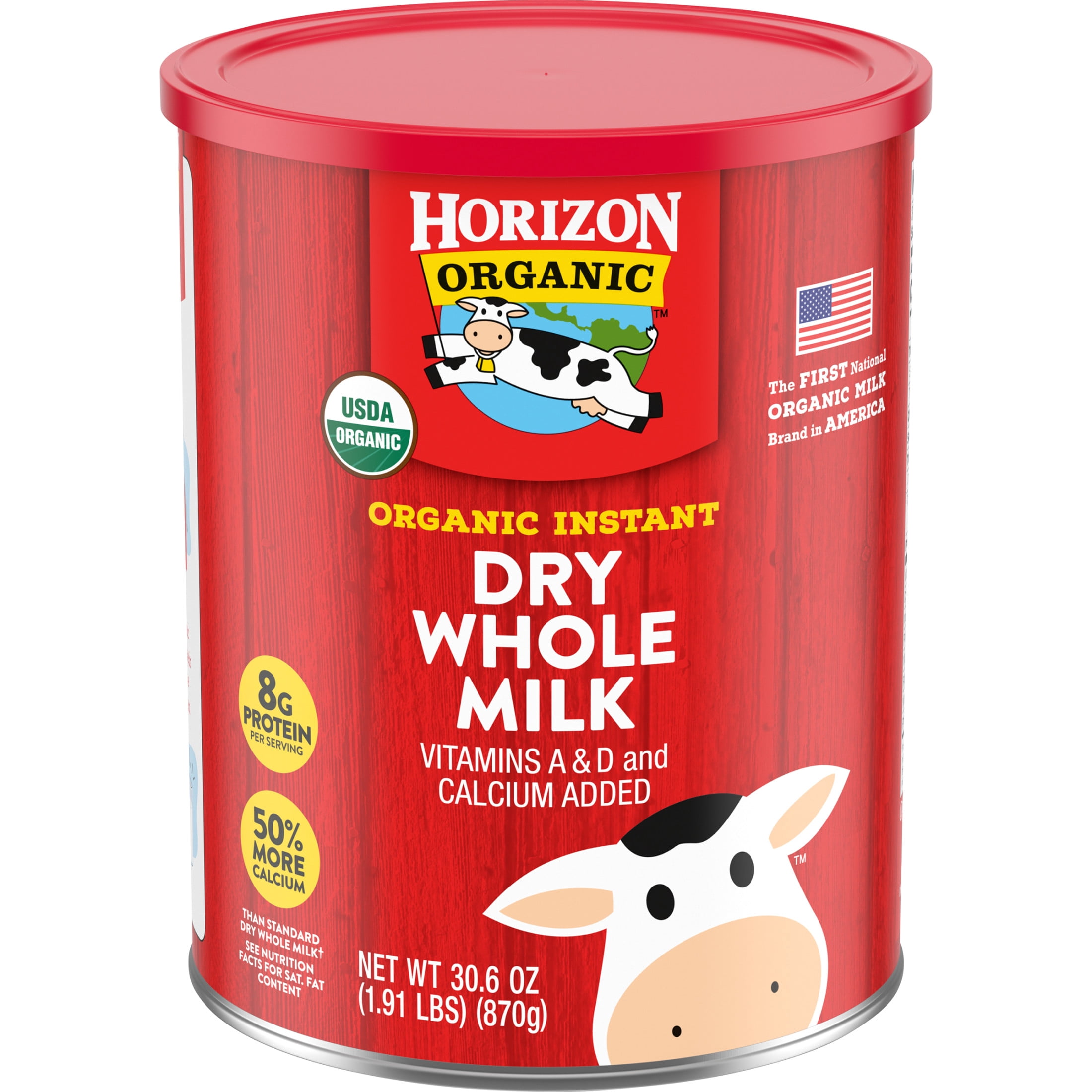 Horizon Organic Instant Dry Whole Milk Powder Canister, 30.6 oz