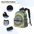thumbnail image 3 of Pofeuu Round Mandala1 Print Laptop Backpack Travel Canvas Backpack for School Lightweight and Comfortable Backpack College Backpack Schoolbag, 3 of 6