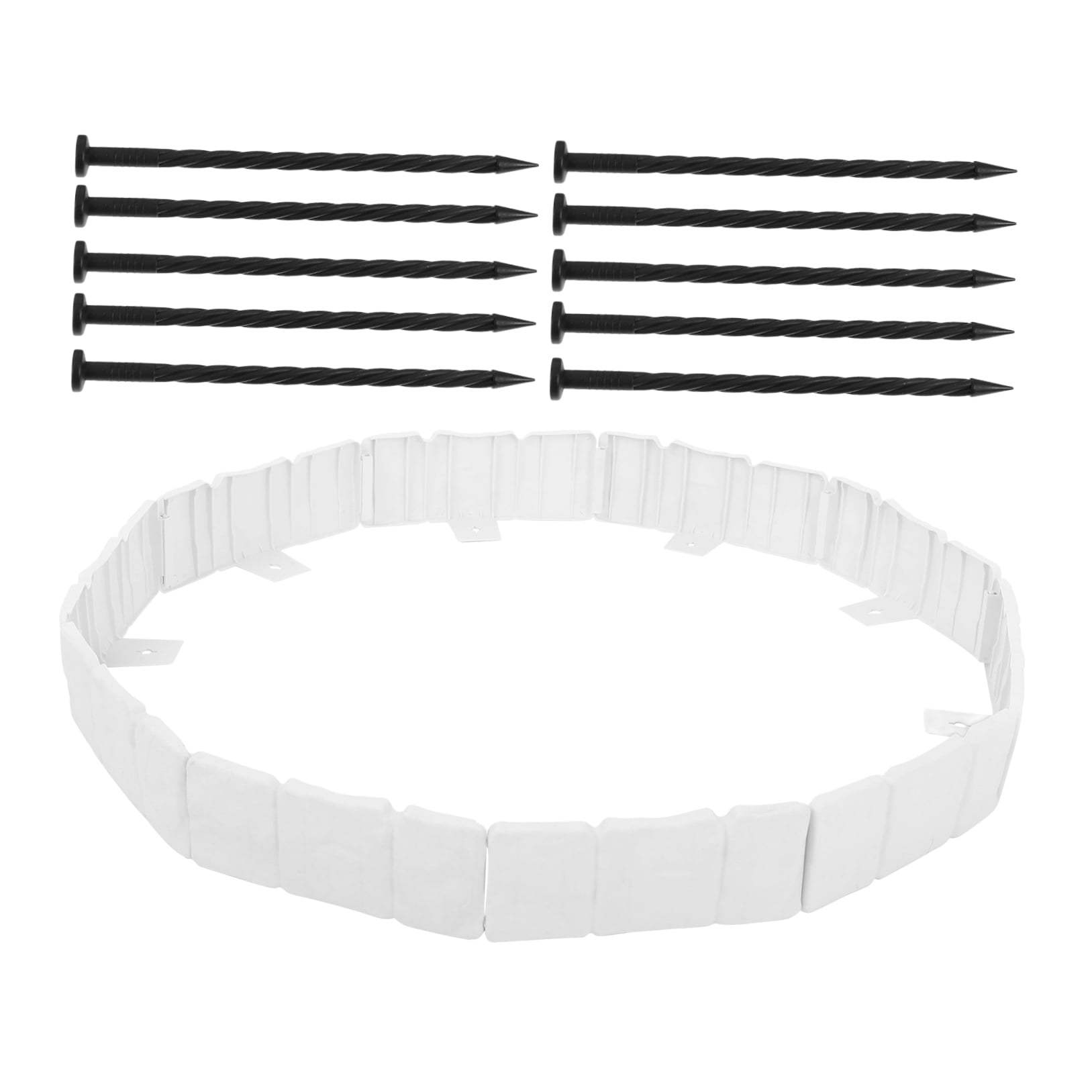 FONDOTIN 10pcs Garden Border Edging Plastic Garden Edging Decorative Landscape Edging With Nails For Lawn Border Edging Stone Flower Bed Edging Fence Garden Border