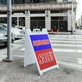 thumbnail image 5 of A-frame Sidewalk Liquidation Sale 24" x 36" Double Sided A-Frame Sidewalk Sign, Includes 2 Installed Vinyl Decals | Foldable Portable White Signicade Sandwich Board Signs, 5 of 5