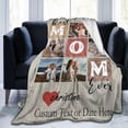 thumbnail image 6 of Best Mom Photo Custom Blankets With Photos And Name, Mom Christmas Photo Gift, Personalized Mom Birthday Gifts, We Love You Mom Blanket, 6 of 6
