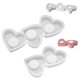 thumbnail image 1 of 2Pcs Heart Candle Base Molds for Making Tealight Holder Candle Holder Home Decorations, Heart Tealight Holder Molds, 1 of 4