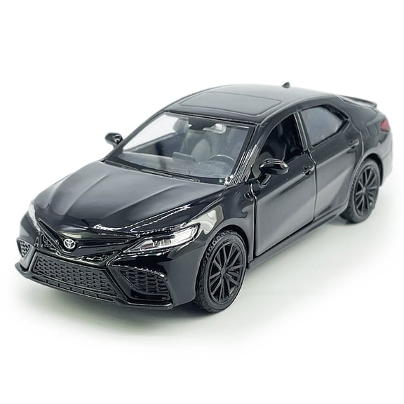 Camry XSE 2022 Model Car 1/36 Scale Diecast Toy Cars Metal Alloy Children’s Die-cast Vehicles, Pull Back Doors Open, Black Rim, Collection for Adults Men, Kids Toys for Boys Gifts, black
