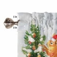 thumbnail image 5 of Christmas Kitchen Curtains and Valances Set, Winter Christmas Tree Squirrel Snowflakes Watercolor Rod Pocket Window Valance Window Curtain Panels for Living Room Bedroom Laundry, 27.5x24in, 3 Pieces, 5 of 7