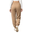 thumbnail image 3 of Qingpeng Womens High Waisted Jogger Sweatpants Elastic Drawstring Cuffed Ankle Casual Long Pants with Side Pockets, 3 of 6