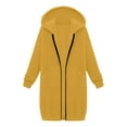 thumbnail image 6 of Resicozy Womens Long Tunic Hoodies Oversized Hooded Zip Up Solid Color Sweatshirts Casual Pullover Hoodies Cute Trendy Sweaters Yellow L, 6 of 6