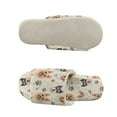 thumbnail image 5 of COEQINE Schnauzer Corgi Paw Slip On Slippers Womens Fluffy Slippers Soft Indoor Sandals Cute House Slides Comfortable Open Toe Slip On House Shoes Footwear for Bedroom Travel, 40-41, 5 of 7