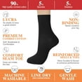 thumbnail image 2 of 6Pairs Women's Thin Cotton Socks, Soft Cotton Bootie Socks Women Above Ankle Crew Socks, 2 of 5