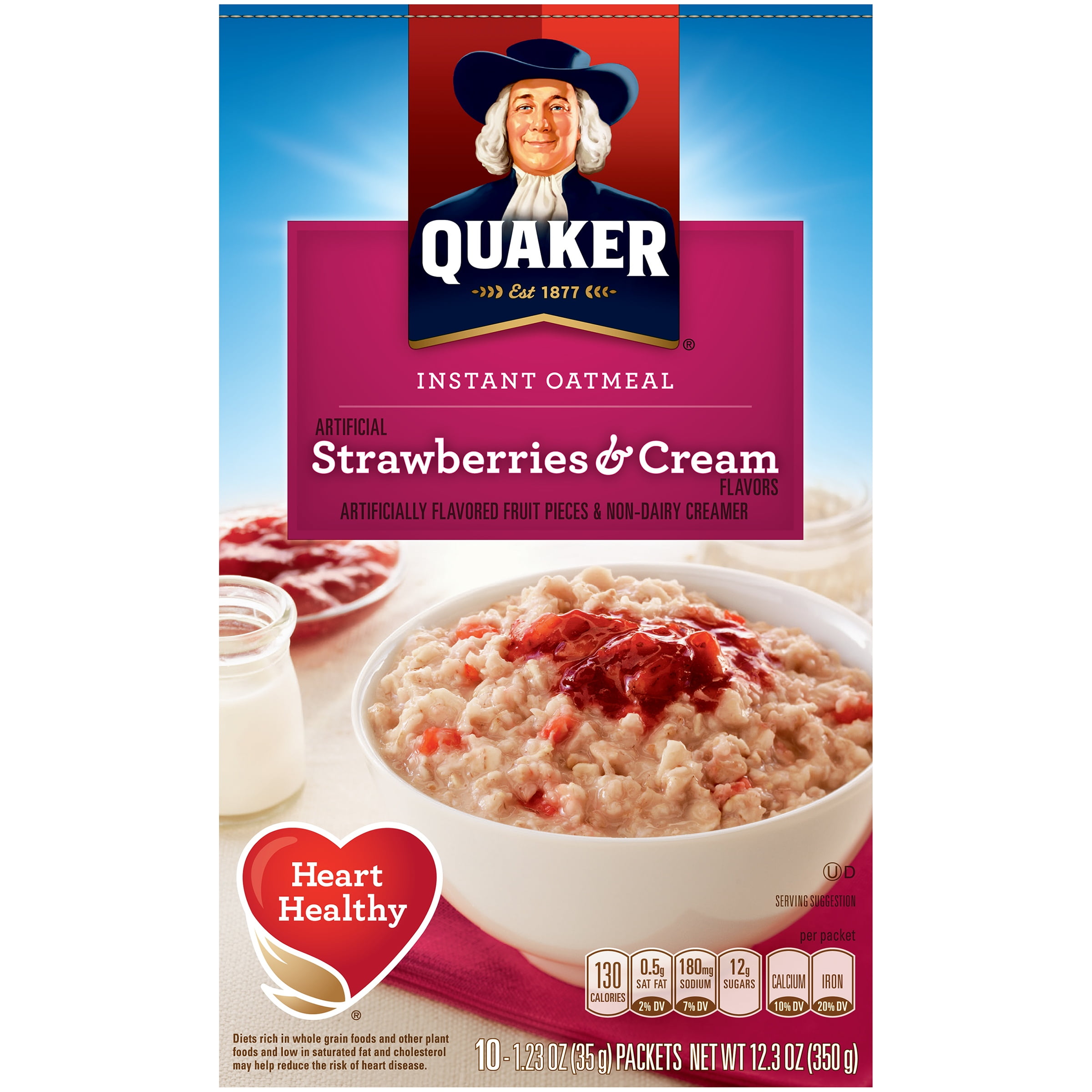 Organic Strawberries And Cream Instant Oatmeal 8 Pack, 1.41 oz at Whole  Foods Market