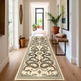 thumbnail image 2 of Garvee 2'x6' Modern Snake Printed Runner Rug Washable Kitchen Rug, Forest Low Pile Stain Resistant Rug Non Slip Carpet for Bedroom Laundry Room Entryway, Camel, 2 of 5