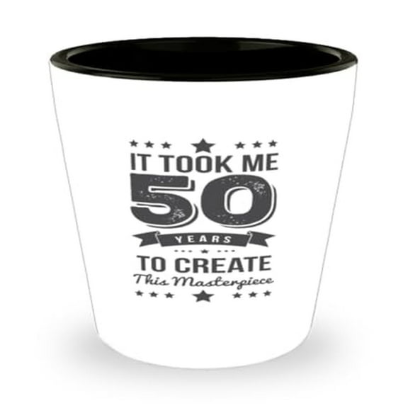 50th Birthday Actuary Shot Glass - Unique Retirement Gift for Celebrations