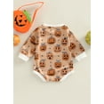 thumbnail image 6 of Newborn Baby Girl Halloween Outfit Cute Pumpkin Ghost Sweatshirt Bubble Romper Oversized Bodysuit My First Halloween Clothes, 6 of 7