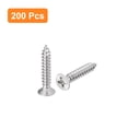 thumbnail image 3 of Tornillos de madera Uxcell #6x3/4", paquete de 200 tornillos autorroscantes de cabeza plana Phillips de acero inoxidable 304, 3 of 5