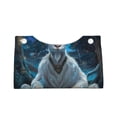 thumbnail image 2 of Zufioo Forest Meditating Goat Print Long Leather Tissue Bag, PVC Waterproof Napkin Facial Tissue Organizer Dispenser for Living Room, Office, Desk, 2 of 7