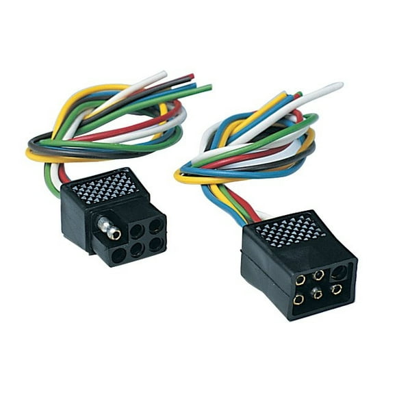 Hopkins Connecteur de Câblage de Remorque MFG 47995 6 Pôles; Côtés de Véhicule de 12 Pouces et de Remorque de 12 Pouces