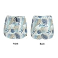 thumbnail image 5 of Vsdgher Algae Corals and Seashells Print Women's Running Double Layer Shorts High Waisted with Pockets Elastic Yoga Workout Athletic Gym Sports, 5 of 8