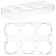 thumbnail image 1 of Soporte para huevos para refrigerador, 2 uds., 8 ranuras, 6 ranuras, bandeja para huevos, estante de almacenamiento, 1 of 5