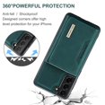 thumbnail image 4 of SaniMore Case for Samsung Galaxy S24 6.1" 2024, Retro PU Leather Case Soft TPU Inner Detachable Magnetic Folding Card Pocket Flip Kickstand Anti-drop Shockproof Protectiive Case For Galaxy S24, Green, 4 of 11