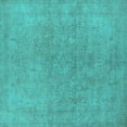 thumbnail image 1 of Ahgly Company Indoor Square Oriental Turquoise Blue Industrial Area Rugs, 8' Square, 1 of 4