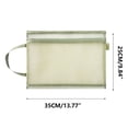 thumbnail image 2 of FastXmas Mesh Zipper Pouch, A4 Size 2-Layer Clearly Visible Nylon Mesh File Bag with Zipper, Multipurpose Large Capacity Document Organizer Puzzle Storage Bag School Office Supplies for Adult Students, 2 of 8