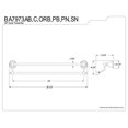 thumbnail image 2 of Kingston Brass Anglais Vintage 24" Double Porte-Serviettes, 2 of 2