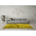 thumbnail image 3 of Ahgly Company Indoor Square Abstract Yellow Contemporary Area Rugs, 7' Square, 3 of 4