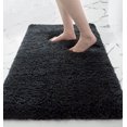 thumbnail image 2 of Alfombra de baño Disolla negra antideslizante, 60 x 90 cm, lavable, 2 of 9