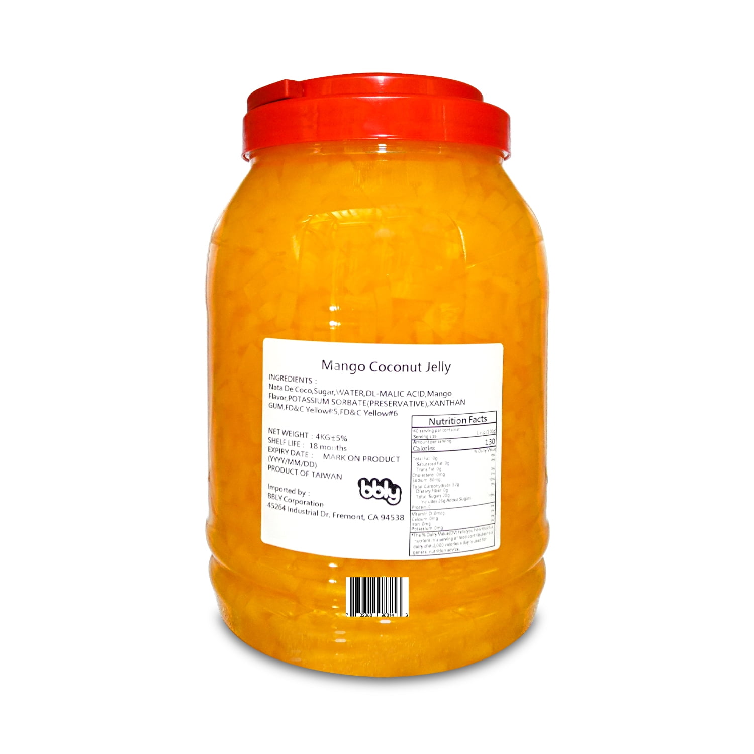 BBLY Mango Coconut Jelly, 8.5 lbs (Pack of 4)