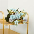 thumbnail image 1 of maskred 11 Head Simulation Flowers Bouquet Ornament Faux Carnation Home Wedding Decor Table Set blue, 1 of 6